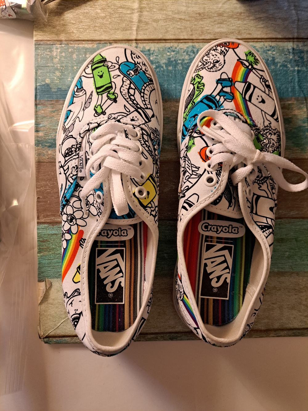 Womens/men Vans Crayola Multi-Color Canvas Sneakers Shoes 826-l49-pb16